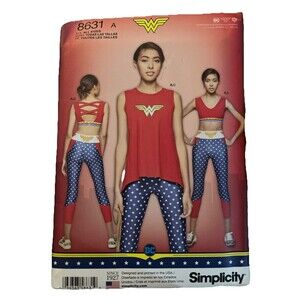Simplicity Pattern 8631 Sz 6-24 Knit Sports Bra 30A-44G Top Leggings Costume